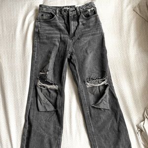 Pacsun Faded Black High Waist Boyfriend Jeans